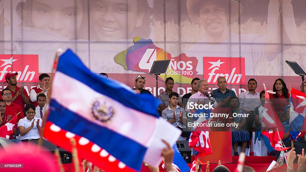 Sánchez Cerén candidato presidencial de El Salvador - Foto de stock de Aficionado libre de derechos