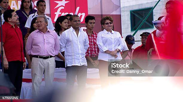 Fmln Presidente Y Vicepresident Candidatos En Un Mitin Foto de stock y más banco de imágenes de Aficionado