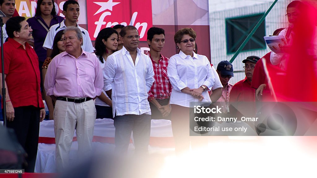 FMLN 大統領候補者と Vicepresident の集会 - エルサルバドルのロイヤリティフリーストックフォト