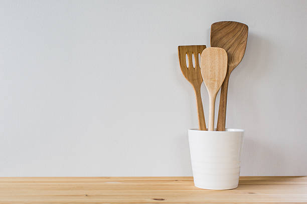 istock Kitchen cooking utensils; wooden spatulas etc. 471551768