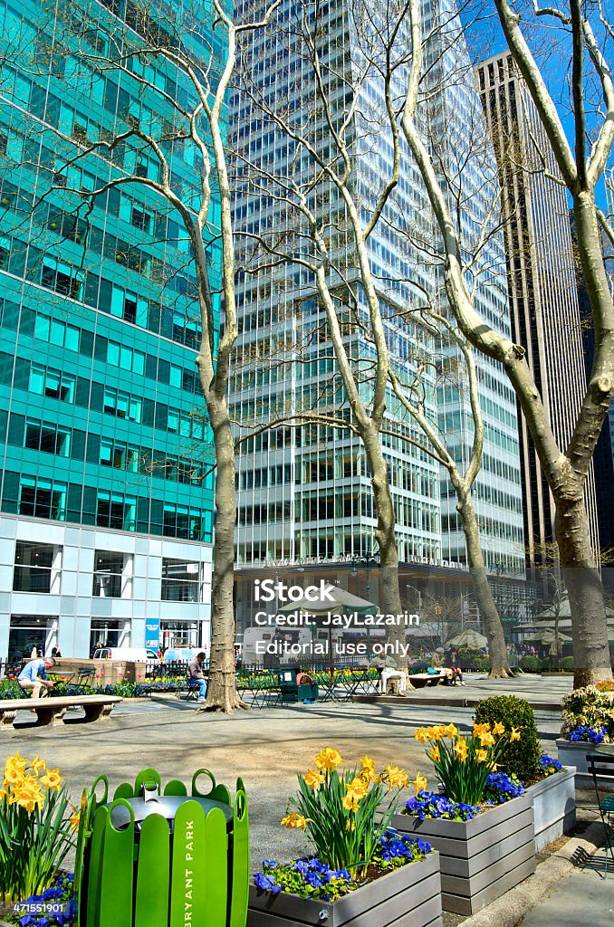 Bryant Park Vista da Cidade, BOA Tower, Midtown Manhattan, Nova York City - Royalty-free 42nd Street Foto de stock