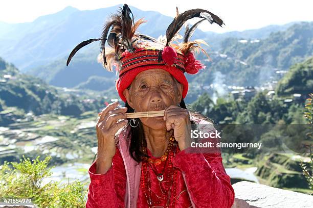 Old Ifugao Woman Rice Terraces Philippines Stock Photo - Download Image Now - Ifugao People, Ifugao Province, Philippines