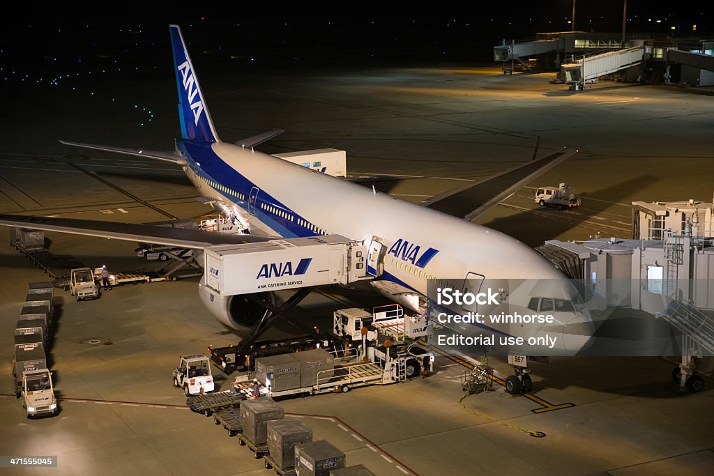 Os Nippon Airways Boeing 777-200 - Royalty-free Aeroporto Foto de stock