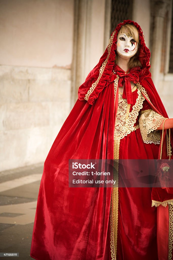 Rote Kleidung. Karneval von Venedig - Lizenzfrei Bühnenkostüm Stock-Foto