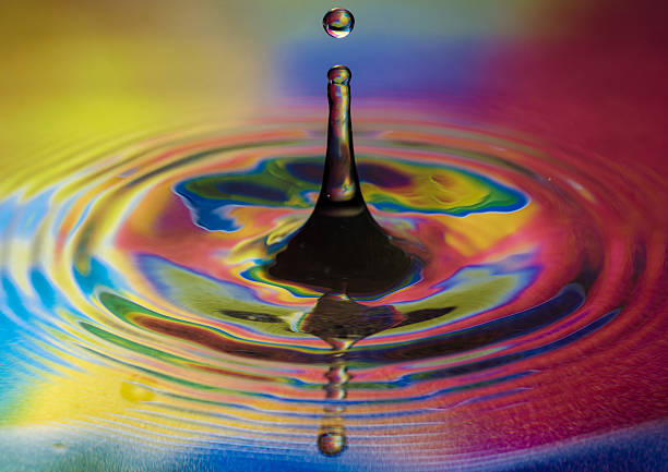 istock Water droplets splashing in the water 471555536
