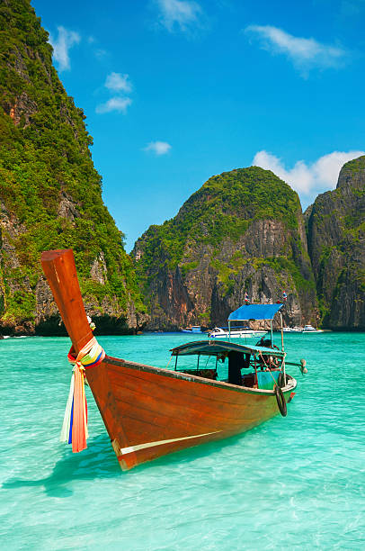 istock Longtail Wooden Boat at Maya Bay, Thailand 471555797