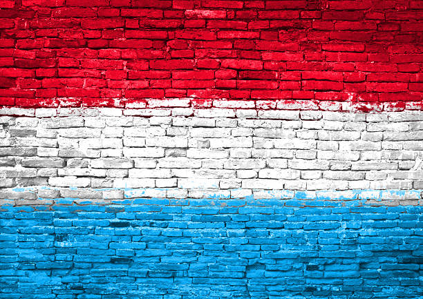 istock Luxemburg flag painted on wall 471556799