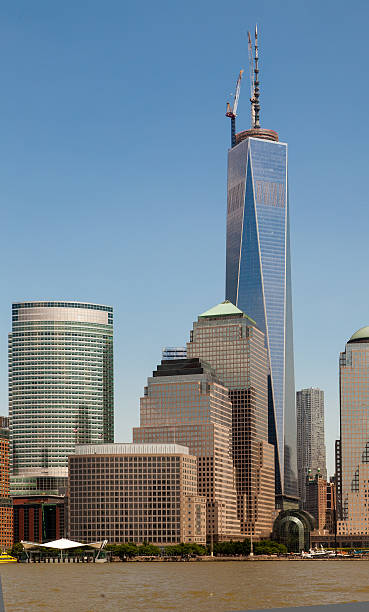 NYC Freedom Tower and the World Financial Center stock photo