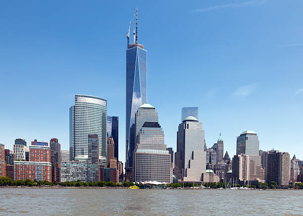 NYC Freedom Tower and the World Financial Center stock photo