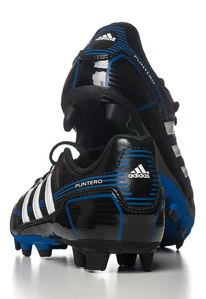 Adidas Soccer Shoes Stock Photo - Download - Adidas, Black Color, Blue -