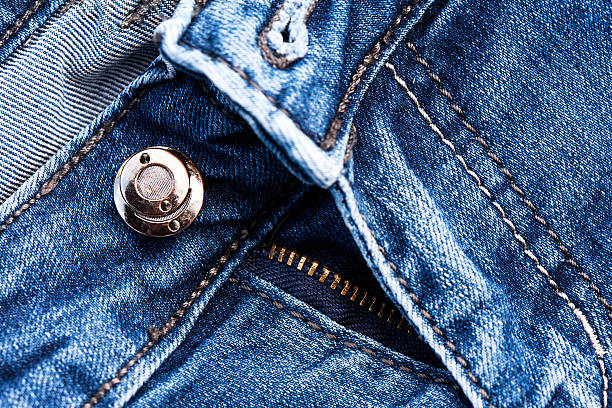 istock Part of classic jeans with button and zipper 471557990