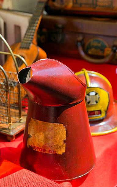 istock Vintage toy oil can 471558588