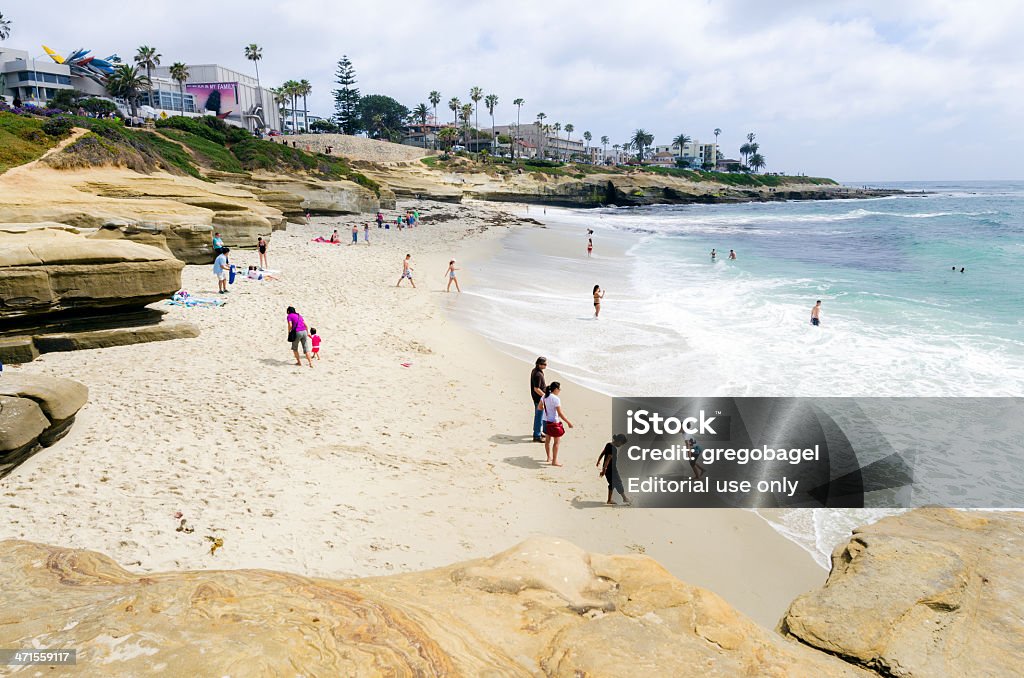 Oceano, spiaggia di La Jolla, San Diego, CA - Foto stock royalty-free di La Jolla