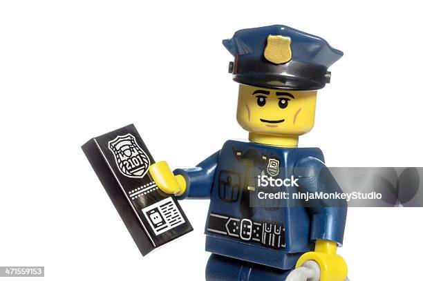 Polícia De Minifiguras Lego - Fotografias de stock e mais imagens de Força policial - Força policial, Lego, Brinquedo