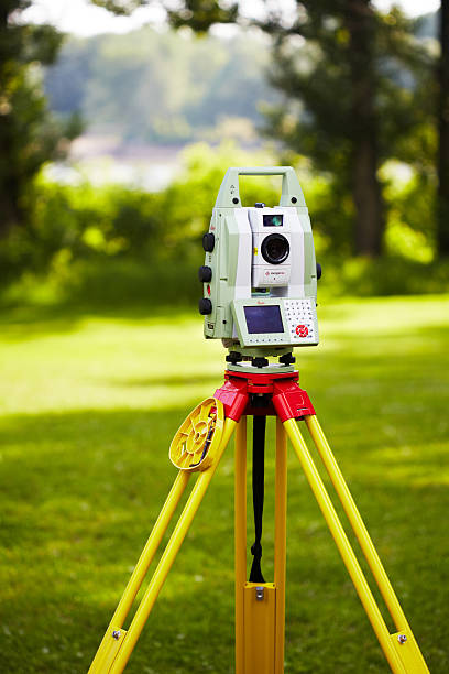 Leica Total Station stock photo