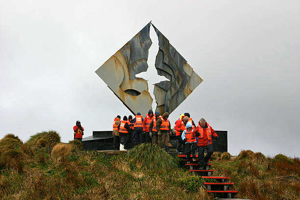 Cape Horn Memorial - Albatross Monument stock photo