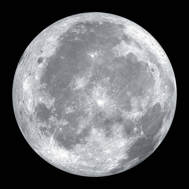 Earths Full Moon V3 Stock Photo - Download Image Now - Moon, Moon