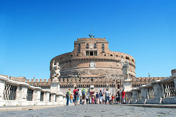 Vista de Castel Sant'Angelo - fotografia de stock