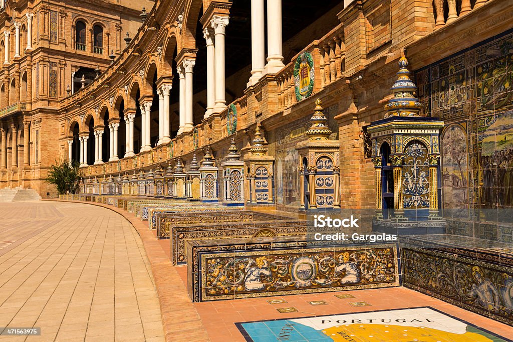 "Place of Spain" in Seville "Spanish Steps" in Seville Andalusia Stock Photo