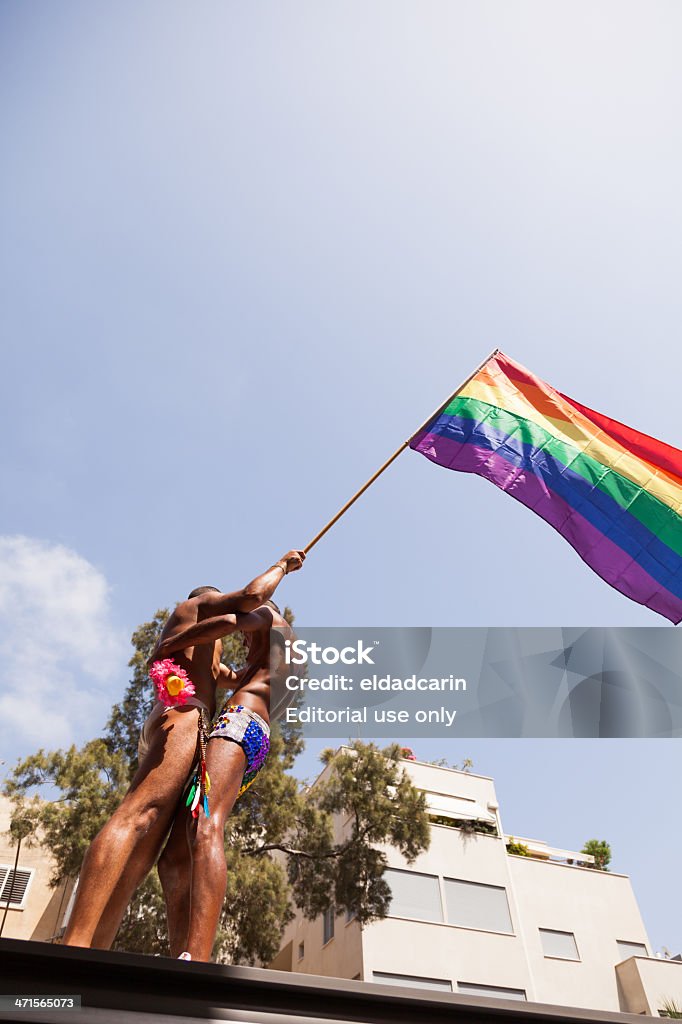 Manifestazione di orgoglio Gay Tel-Aviv 2013 - Foto stock royalty-free di Adulto