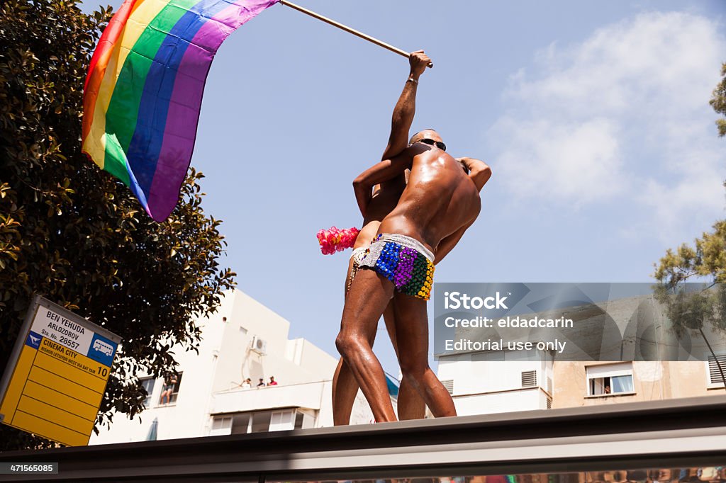 Parada Orgulho Gay de Tel-Aviv de 2013 - Royalty-free Bandeira Foto de stock