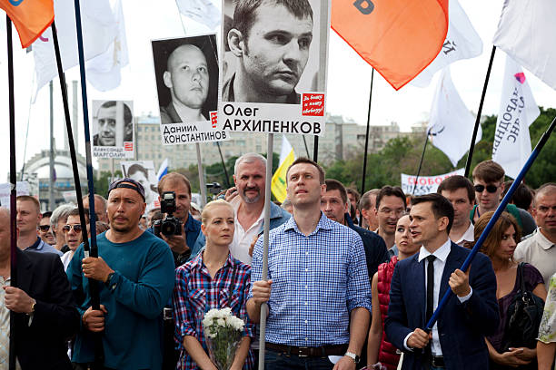 alexey navalny w marcu protest w moskwie - opposition party zdjęcia i obrazy z banku zdjęć