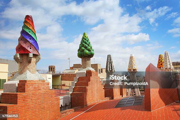 Roof Of Palau Guell Stock Photo - Download Image Now - Palau Guell, Barcelona - Spain, Antoni Gaudí