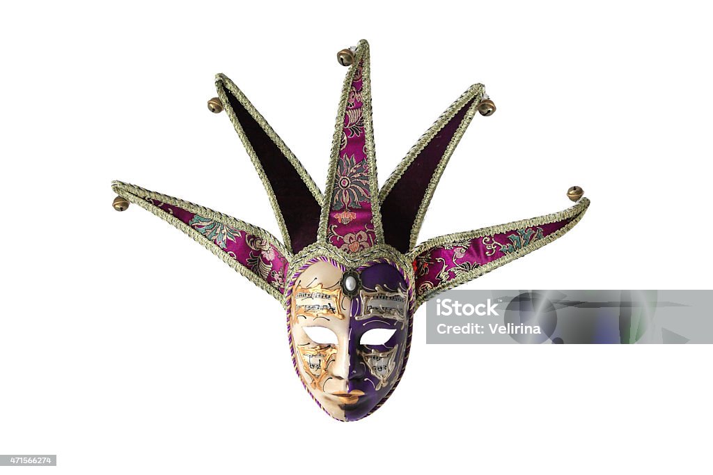 Traditional Venetian mask isolated on a white background 2015 Stock Photo