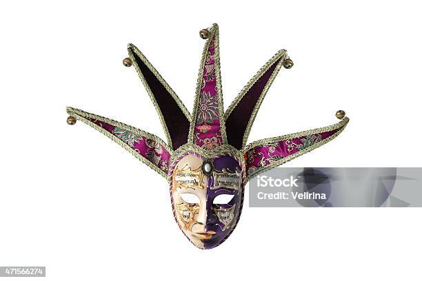 Traditional Venetian Mask Isolated On A White Background Stock Photo - Download Image Now