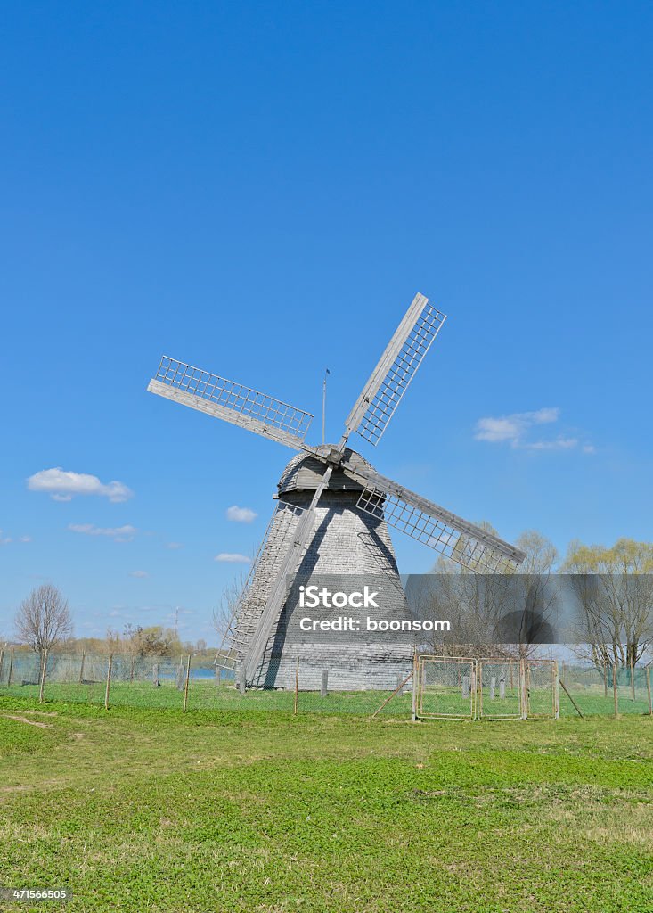 Ancient wooden windmill Ancient wooden windmill in Veliky Novgorod, Russia Ancient Stock Photo