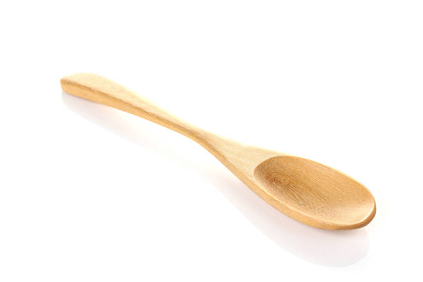 istock wooden spoon isolated over white. 471566704