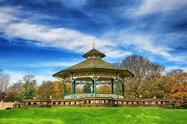 Bandstand in Greenhead park, Huddersfield, Yorkshire, England stock photo