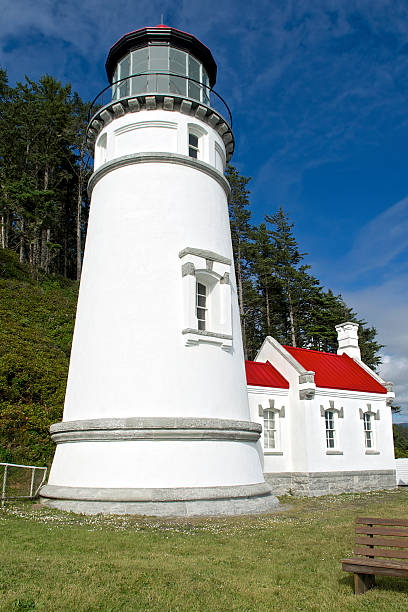 istock Lighthouse Heceta Head Pacific Ocean Florence Oregon Front looking up 471567103