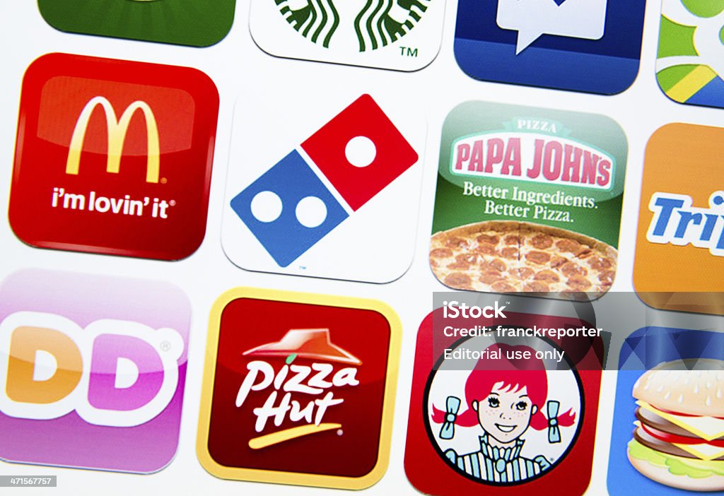 Algunas marcas logotipo primer plano - Foto de stock de McDonald's libre de derechos