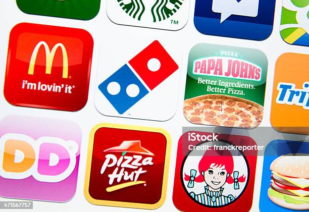 Alcuni Marchi Logo Primo Piano - Fotografie stock e altre immagini di McDonald's - McDonald's, Applicazione mobile, Blog