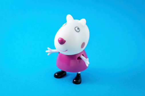 Borgosesia, Italy - June 14, 2013: A figurine toy of Suzy Sheep, a character from \