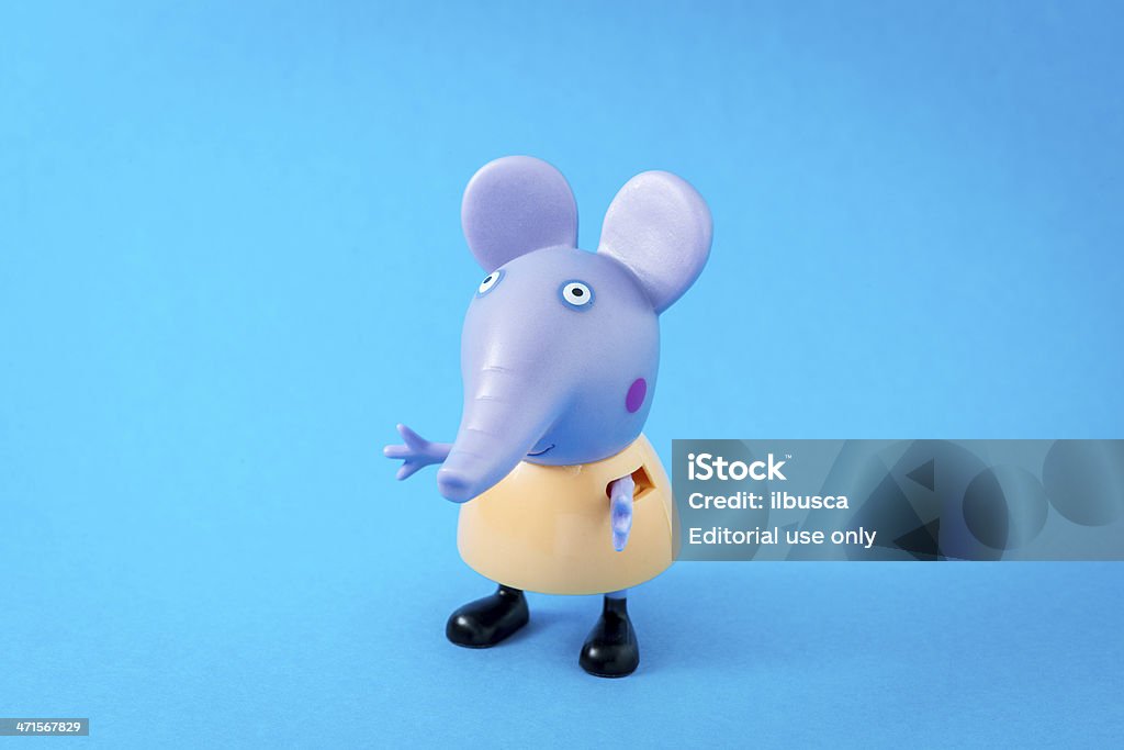 Peppa 豚アニメーションのテレビシリーズ文字: エミリーの象 - おもちゃのロイヤリティフリーストックフォト