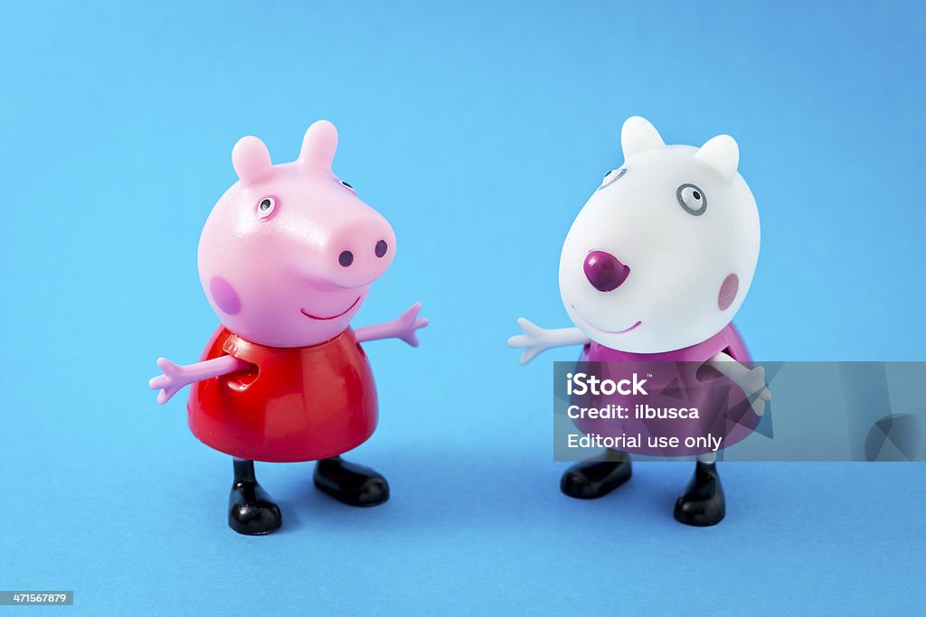Peppa Pig animato serie televisiva caratteri: Suzy PeppaPig e pecora - Foto stock royalty-free di Peppa Pig