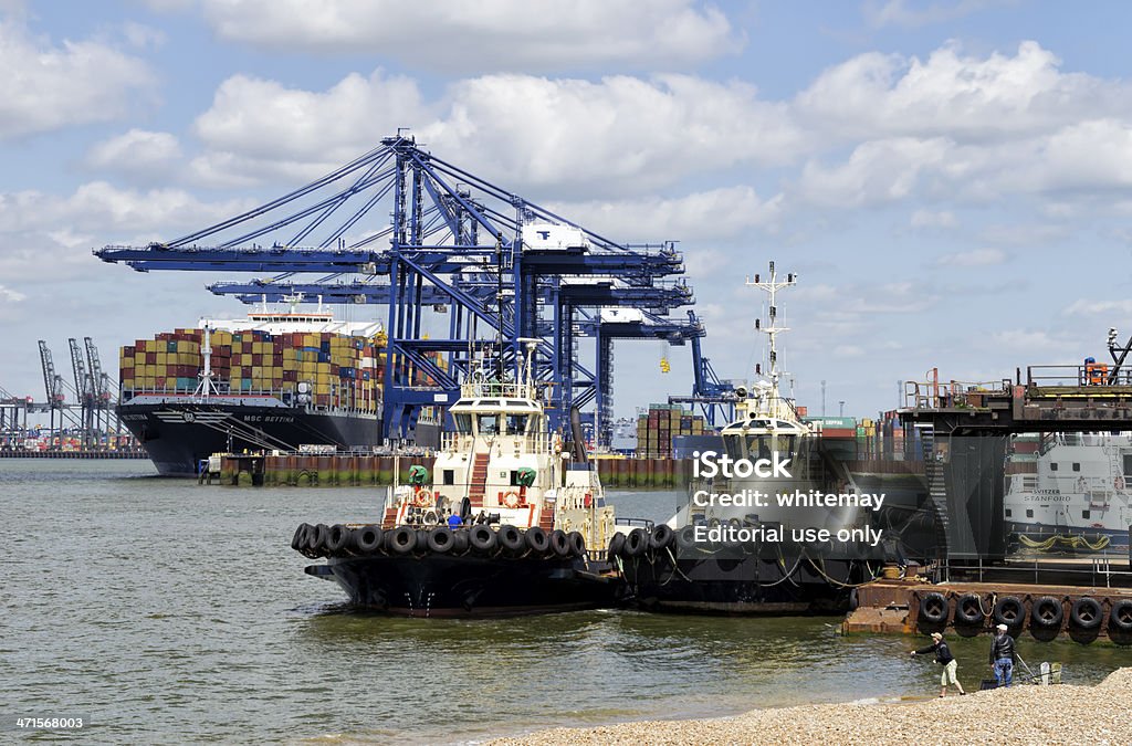 Versand am Hafen von Felixstowe - Lizenzfrei Felixstowe Stock-Foto