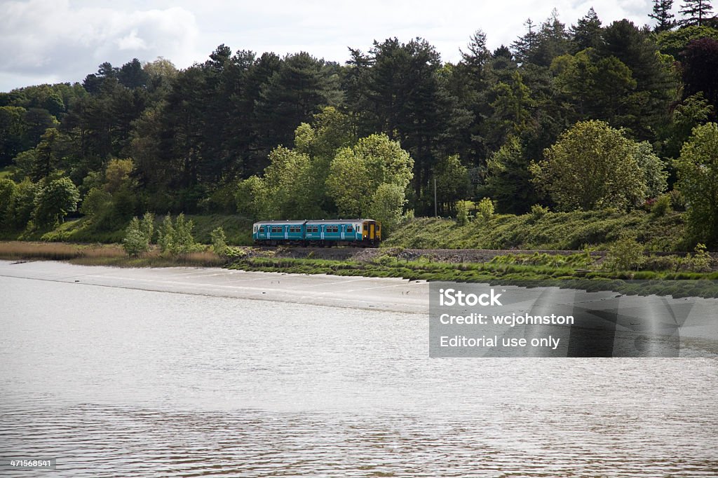 Arrivo treni Galles due auto diesel unità - Foto stock royalty-free di Acqua