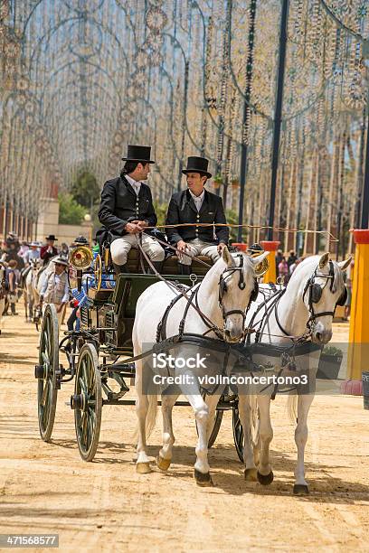 Horse Carriage At The Feria Del Caballo Jerez Spain Stock Photo - Download Image Now