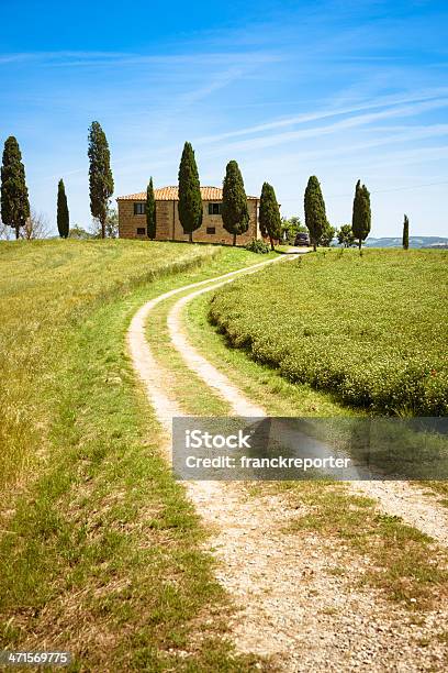 Photo libre de droit de La Ferme En Italien Tuscany Val Dorcia banque d'images et plus d'images libres de droit de Toscane - Italie - Toscane - Italie, Maison de vacances, Villa