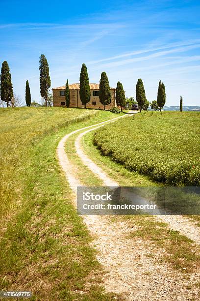 Quinta Italiano Na Toscana Val Dorcia - Fotografias de stock e mais imagens de Toscana - Itália - Toscana - Itália, Casa de Campo - Estrutura construída, Casa de Férias
