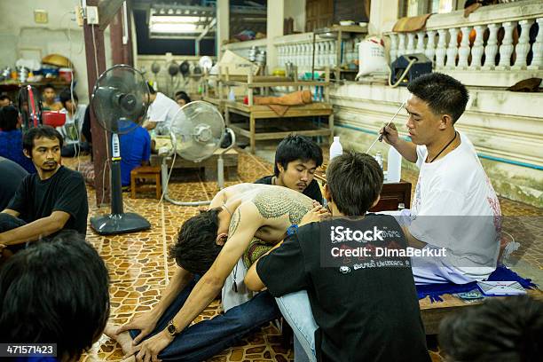 Master Day Ceremony In Wat Bang Pra Monastery Stock Photo - Download Image Now - 2013, Acting - Performance, Adult