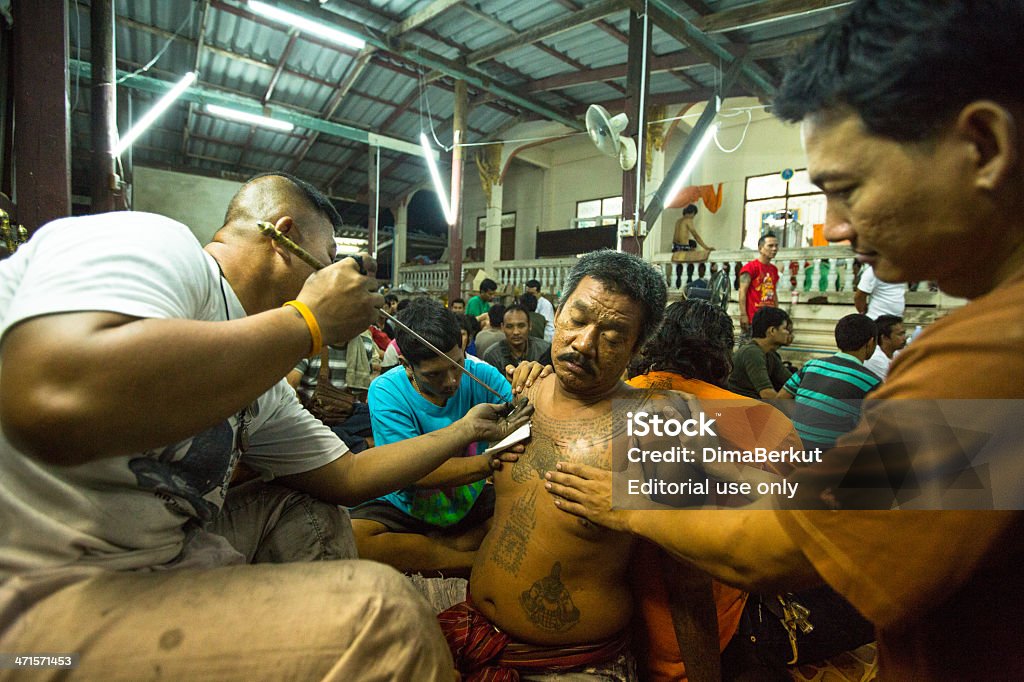 Master giorno Cerimonia di Wat Bang Pra Monastero. - Foto stock royalty-free di Tailandia