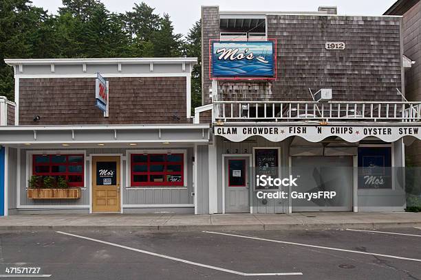 Mo Original Do Restaurante Newport Oregon Bayfront Famoso Sopa De Marisco - Fotografias de stock e mais imagens de Newport - Oregon