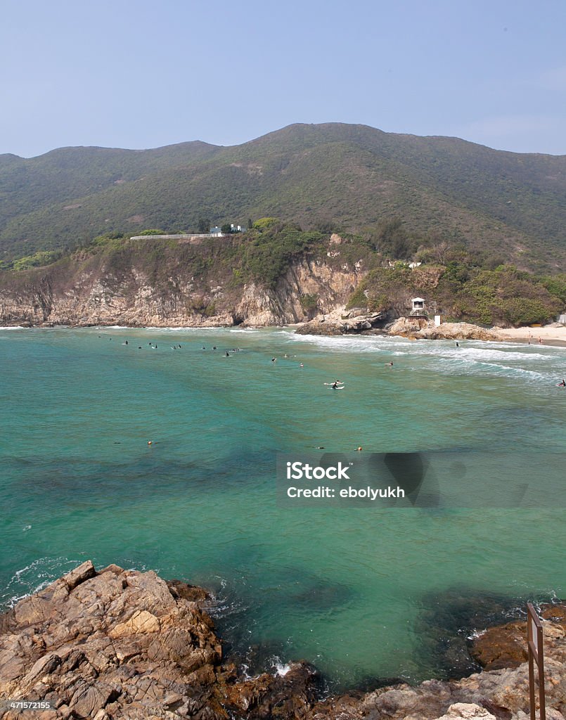 Tai Wan longa praia em Hong Kong - Foto de stock de Arrebentação royalty-free