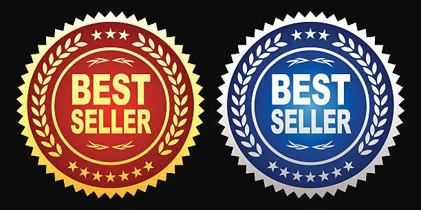 Vector illustration of Best Seller Sticker