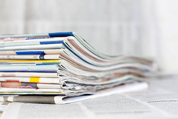 istock Newspapers and magazines background concept 471573493