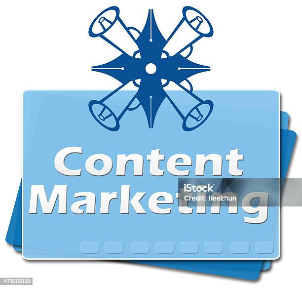 Content Marketing Bottom Squares Stock Photo - Download Image Now - 2015, Advertisement, Allegory Painting